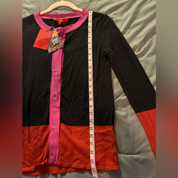 Narciso Rodriguez for Design Nation Color Block Cardigan XS NWT - Picture 6 of 9